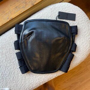 RtA Faux Leather Strapped Tube Top Streetwear Moto Zipper Back Strapless